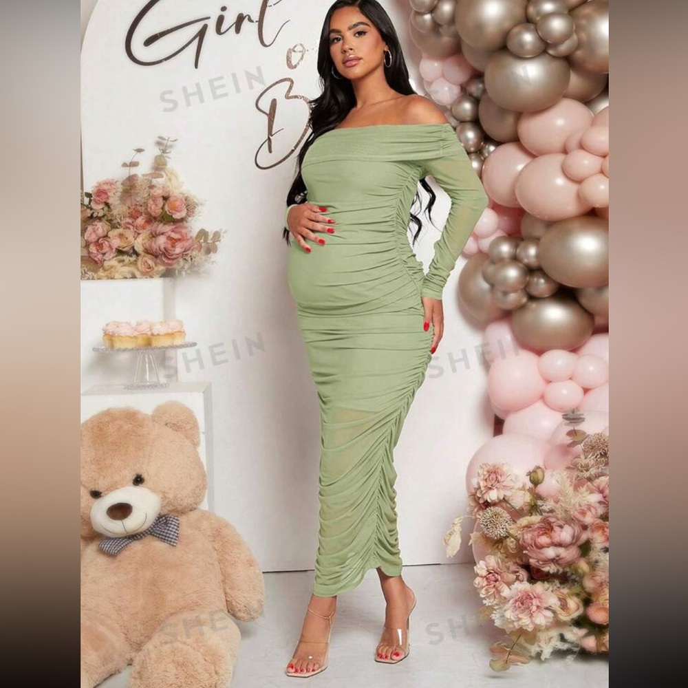 Sage green Maternity dress